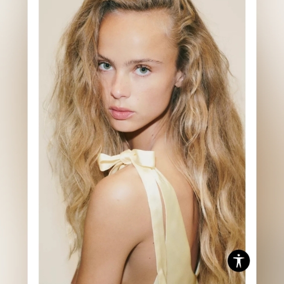 Zara Satin Midi Dress With Ties - Picture 3 of 10